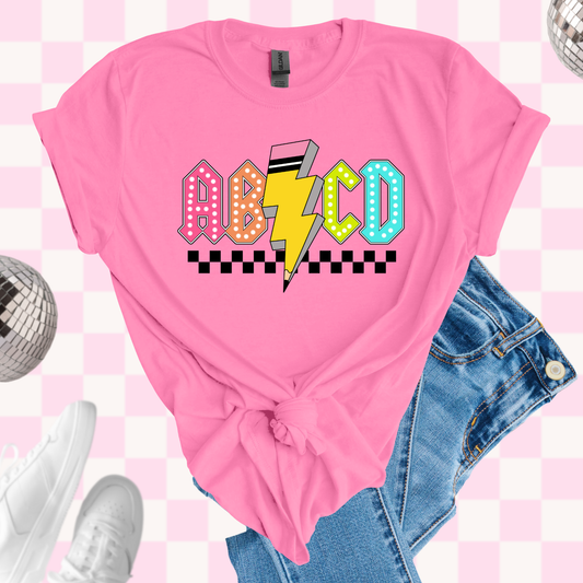 Colorful abcd tshirt