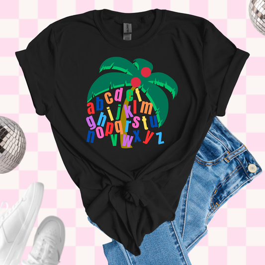 Colorful alphabet tshirt