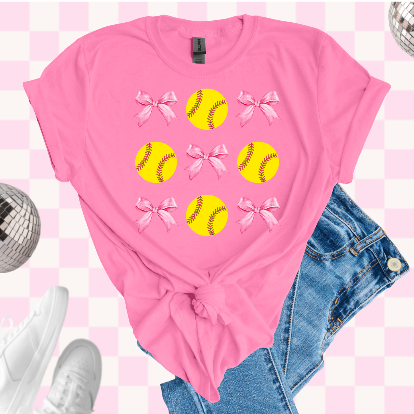 Softball coquette tshirt