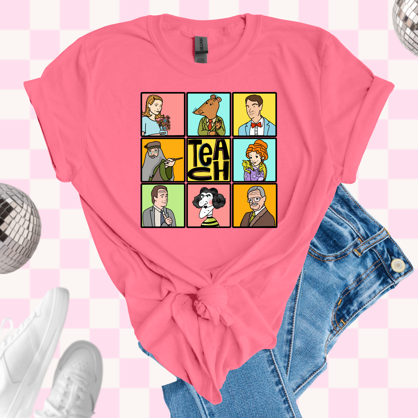Teach characters tshirt
