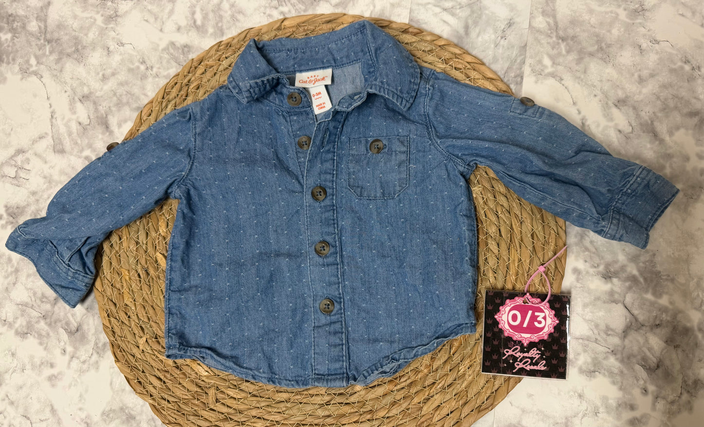 0/3m long sleeve button up