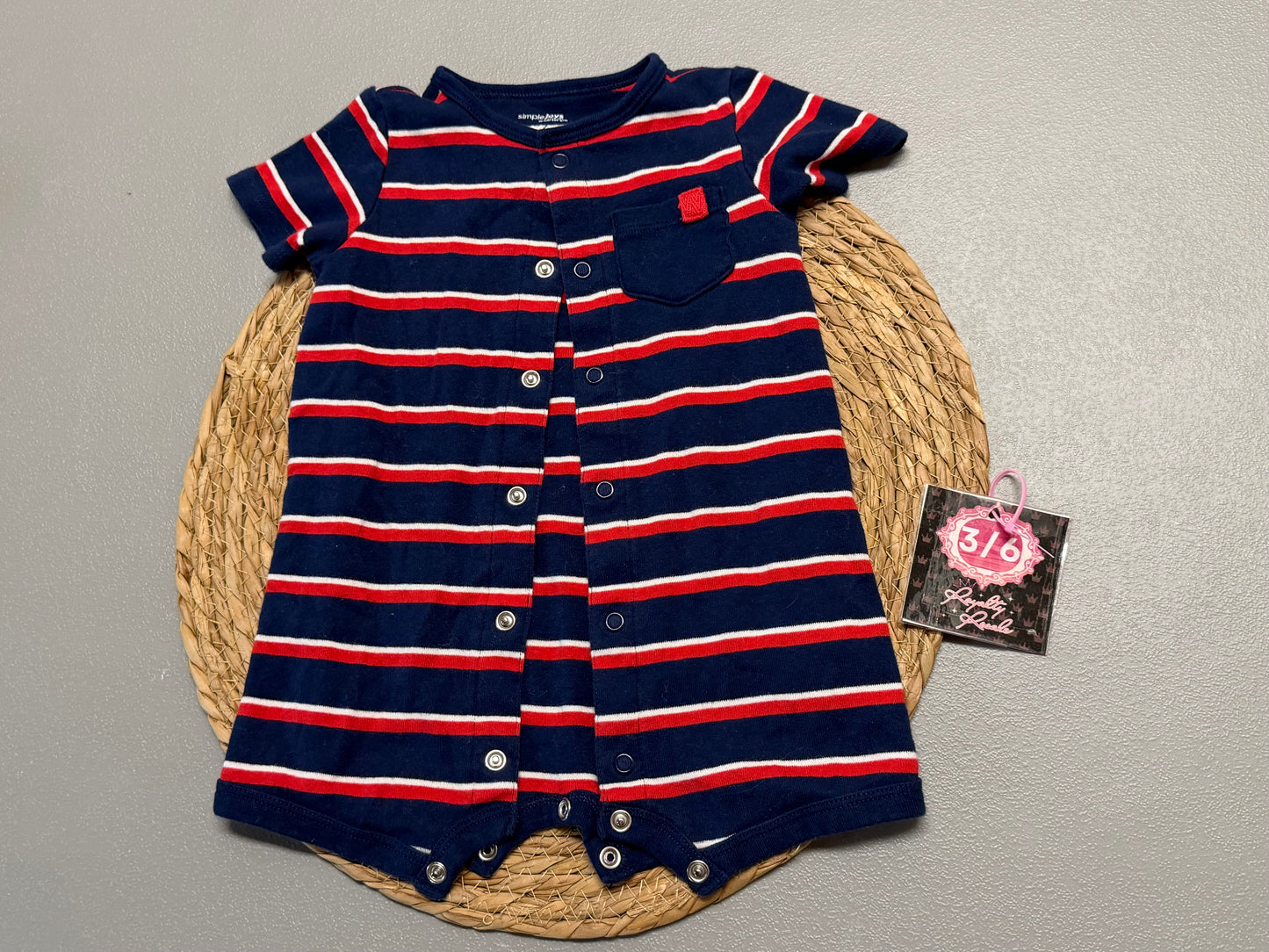 3/6m RWB romper