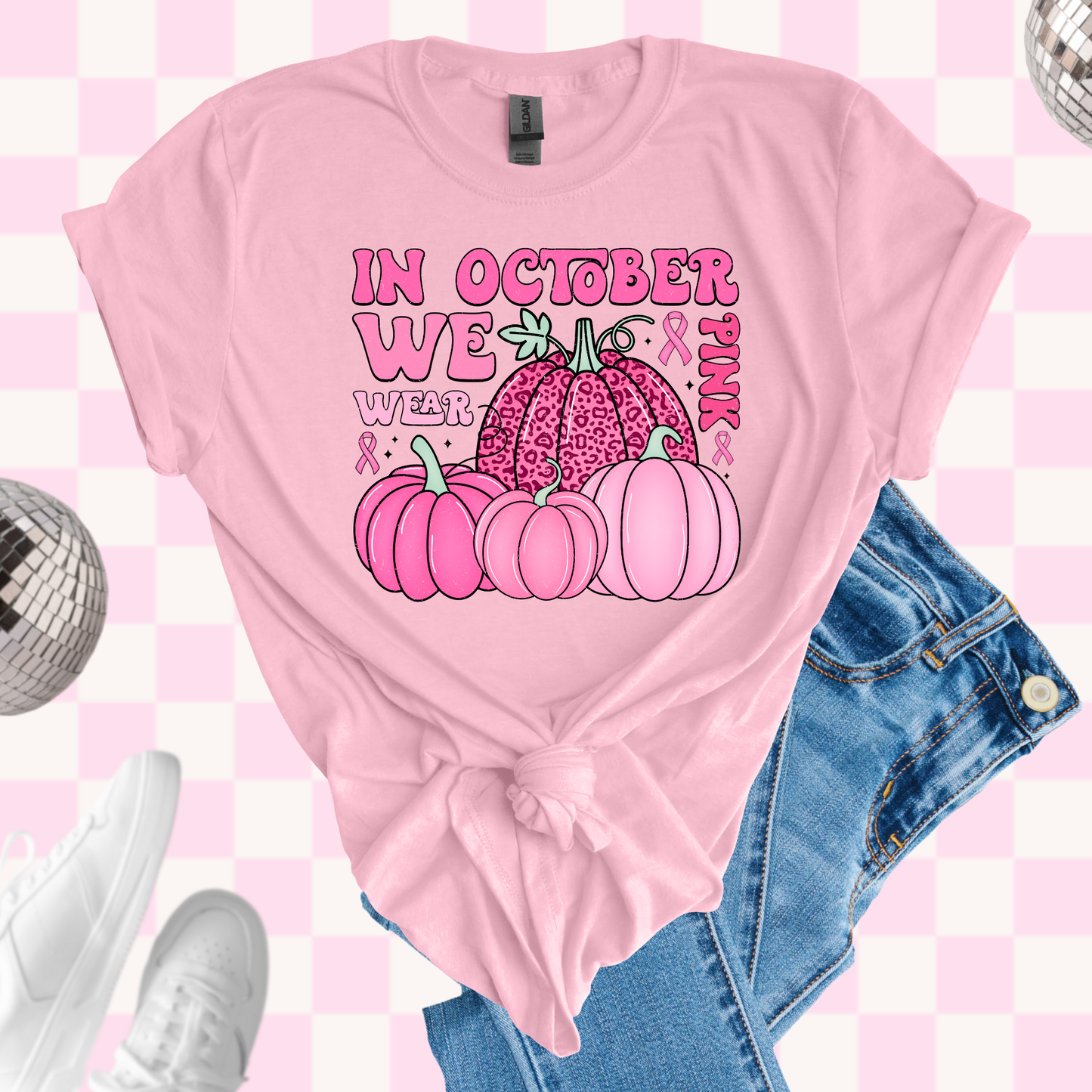 October wear pink tshirt