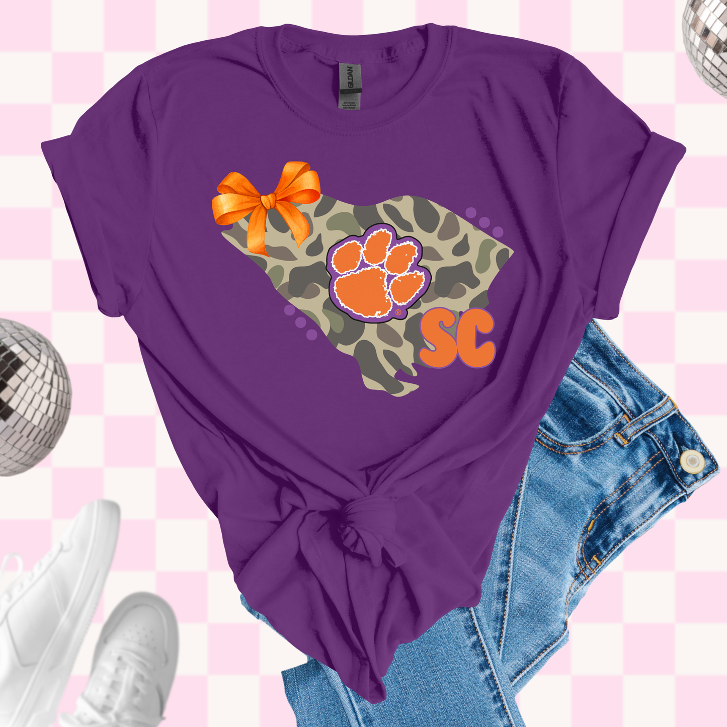 SC Clemson state camo shirt