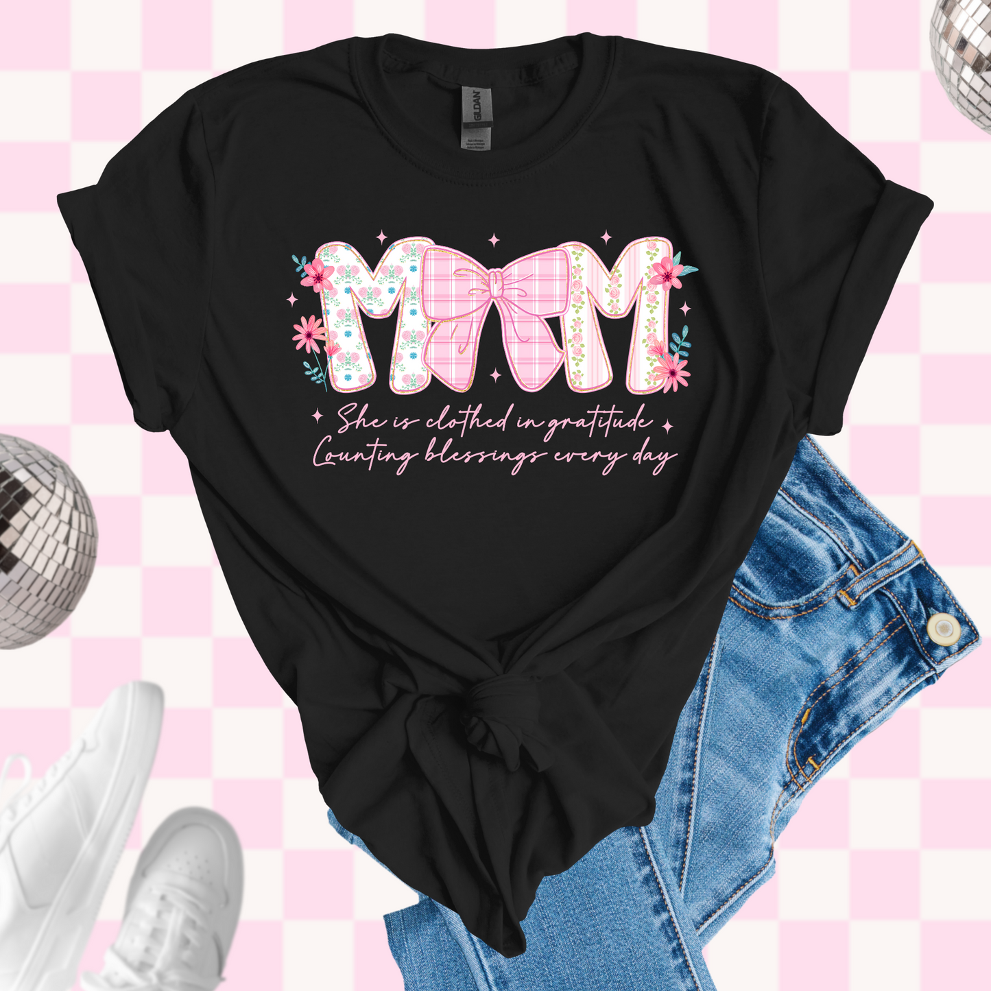Mom count blessings tshirt