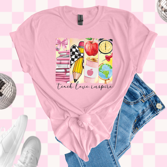 Teach, love, inspire tshirt