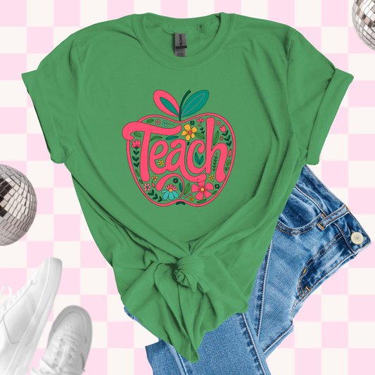 Teach apple tshirt