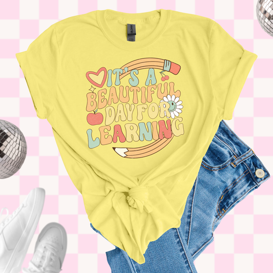 Beautiful day for learning tshirt