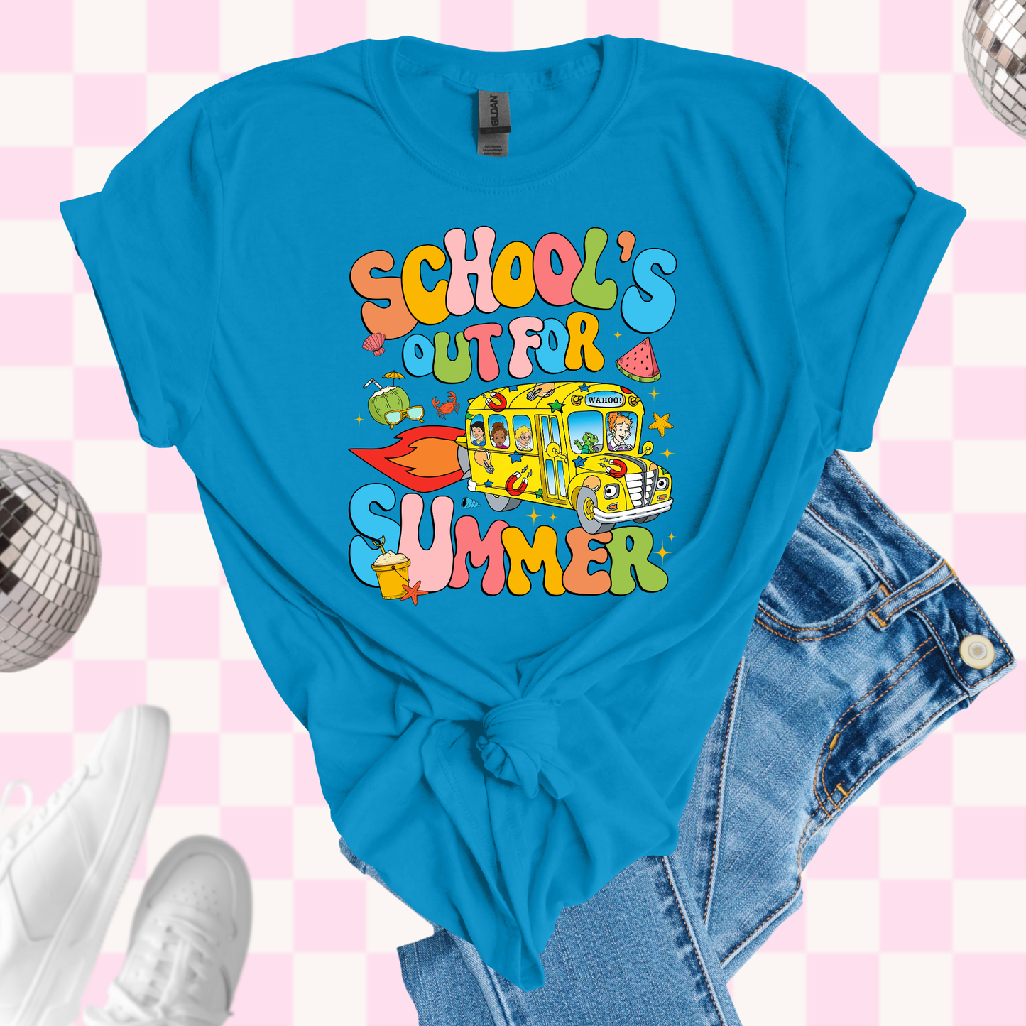 School's out for summer bus shirt