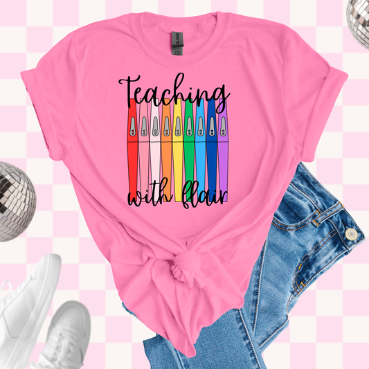 Teaching with flair tshirt
