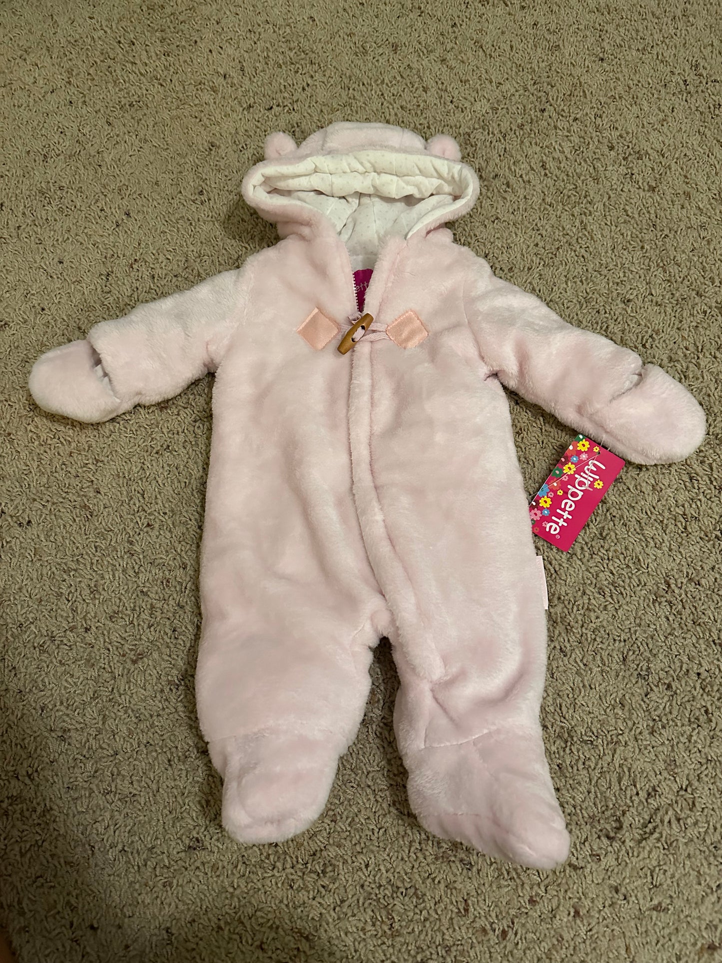 0/3m light pink winter suit