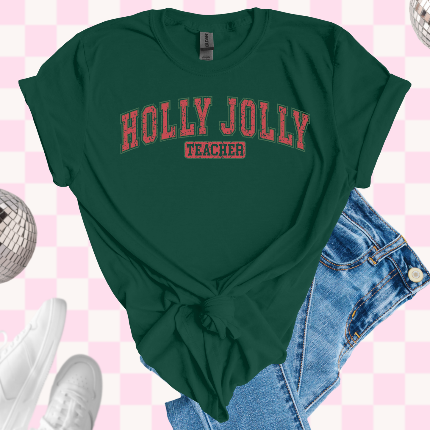 Holly Jolly teacher shirt