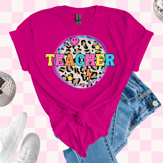 Colorful teacher tshirt
