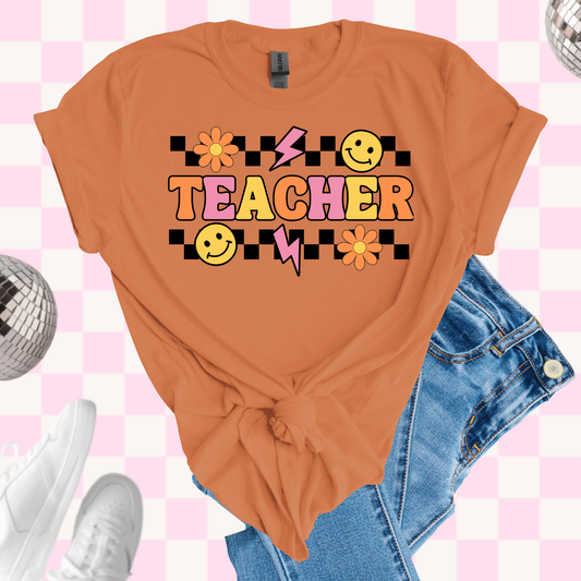 Pink/orange teacher tshirt