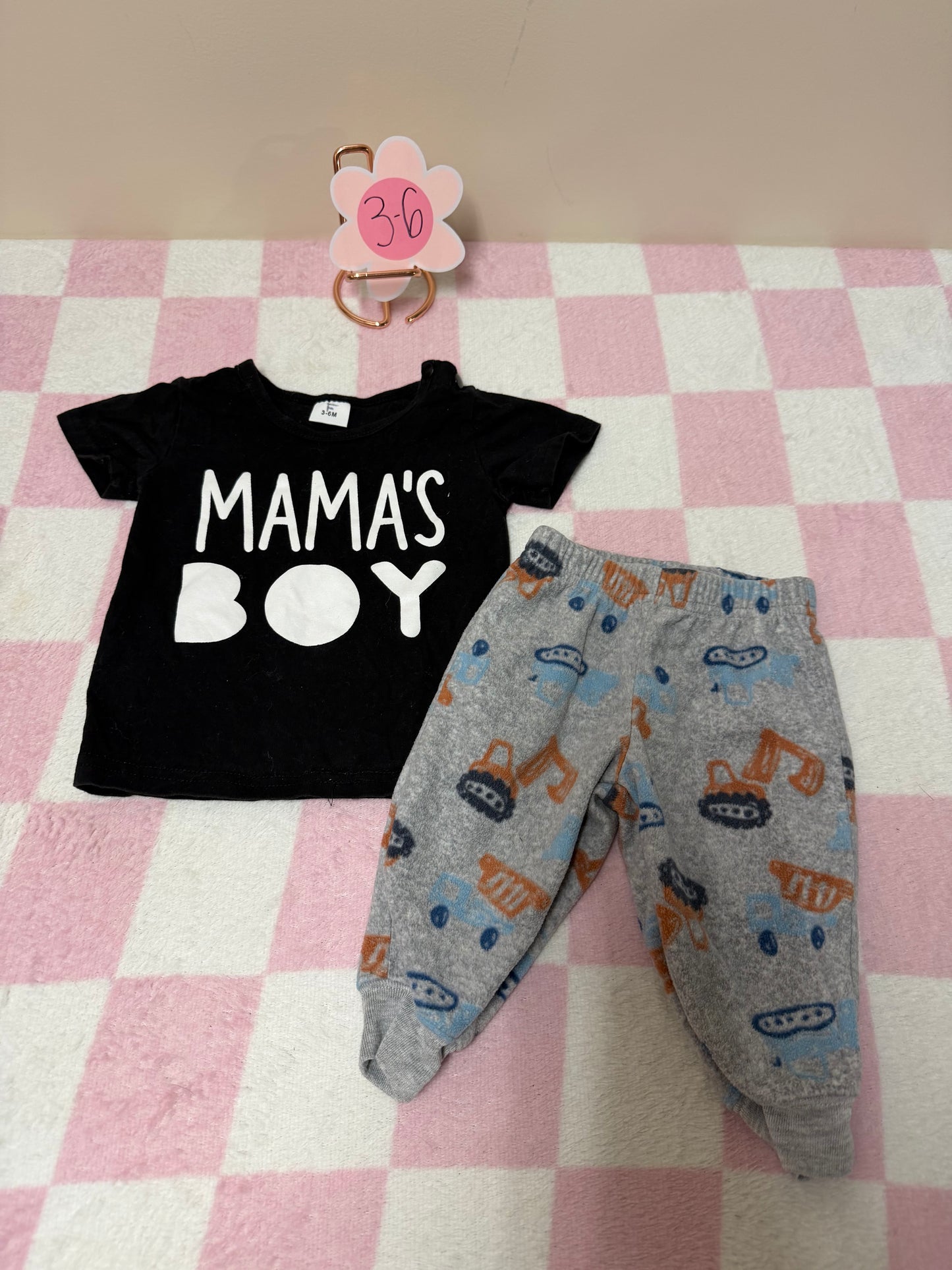 3/6m mama's boy set