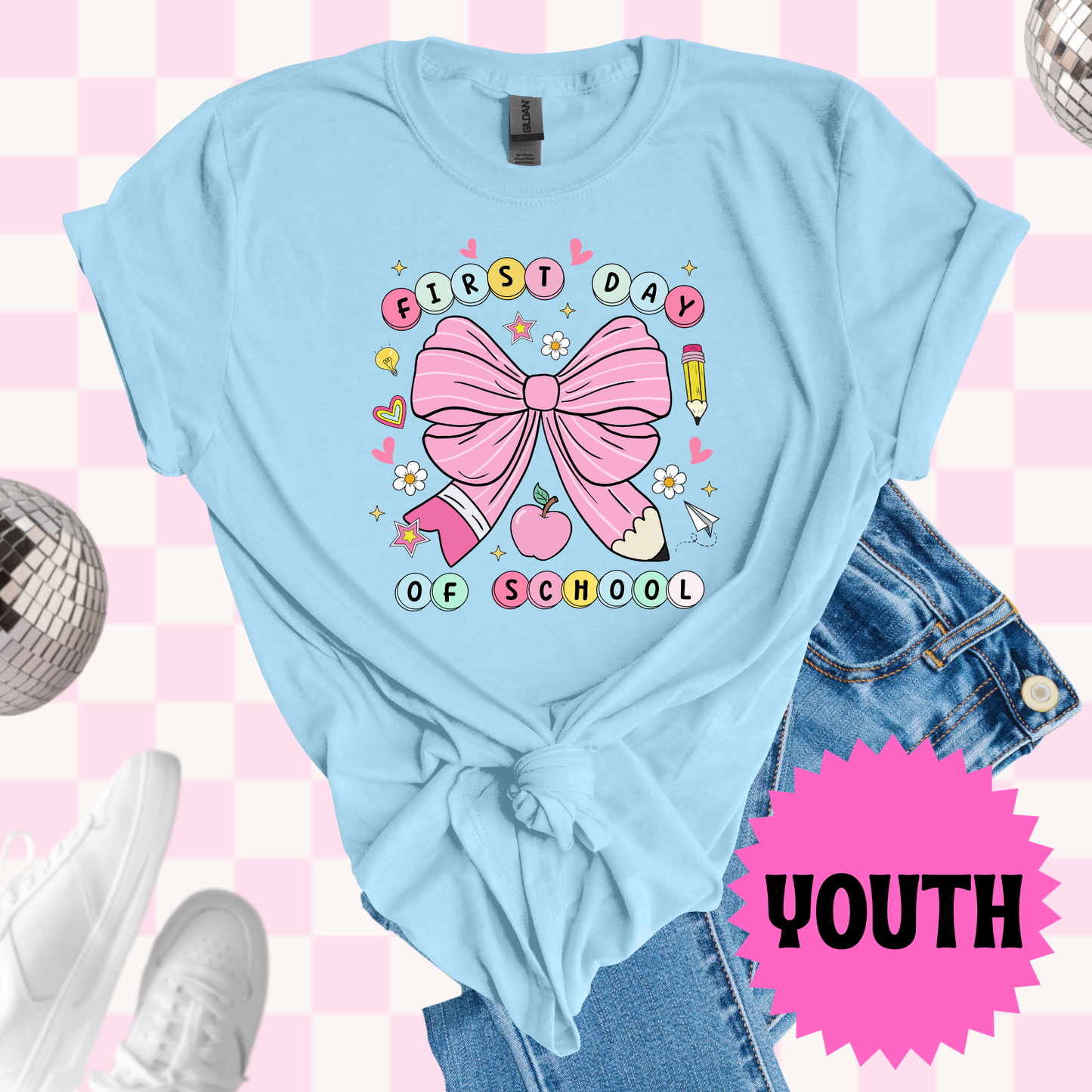 First day bow tshirt
