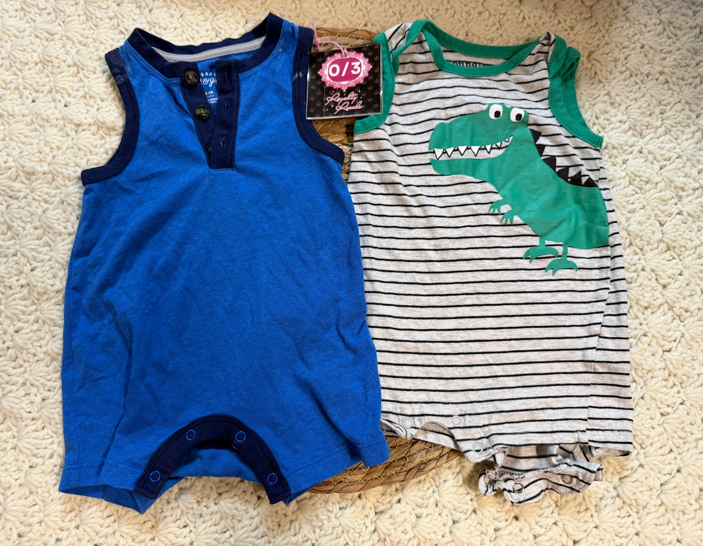0/3m outfit rompers