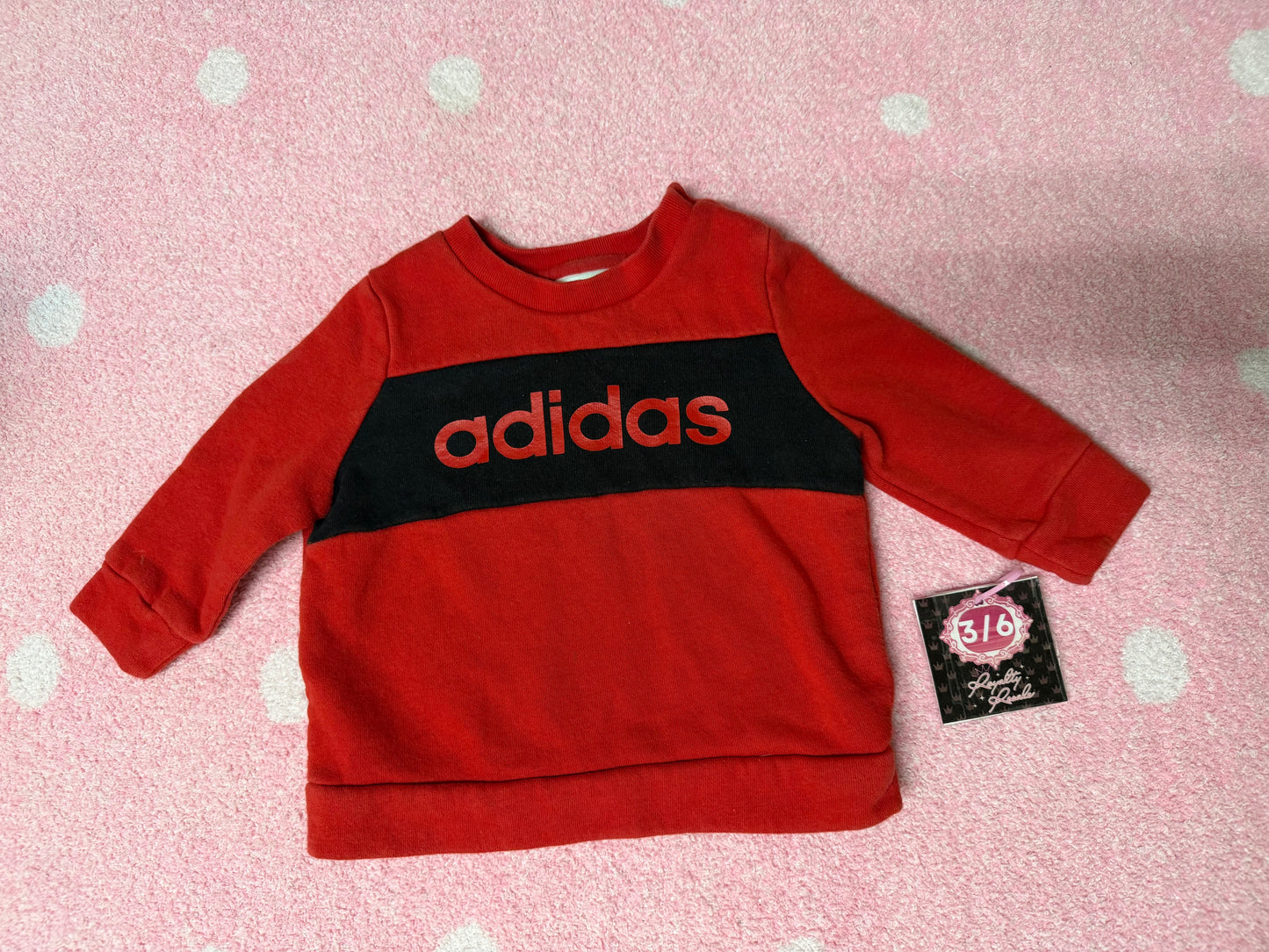 3/6m red pullover