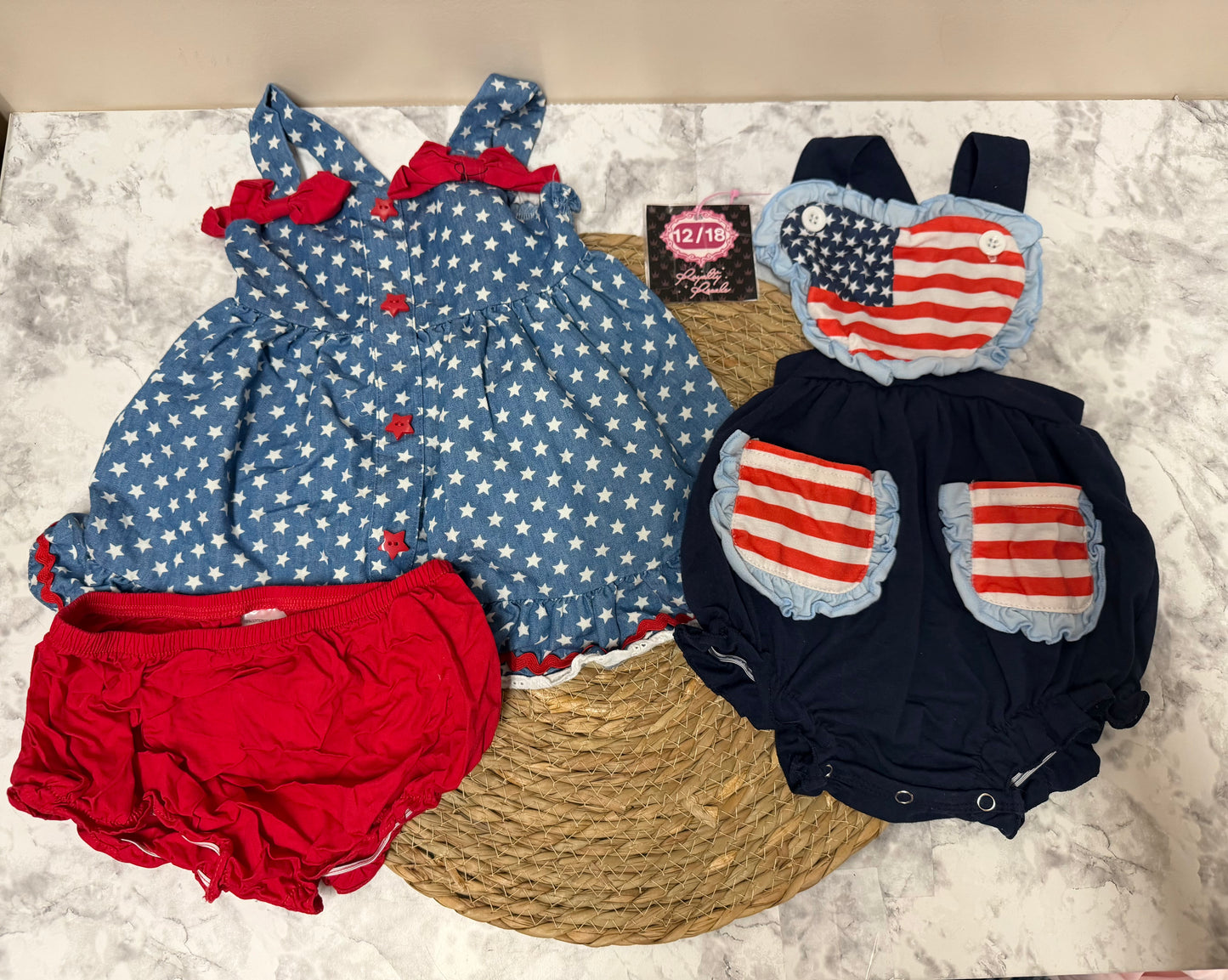 12/18m patriotic outfit & romper