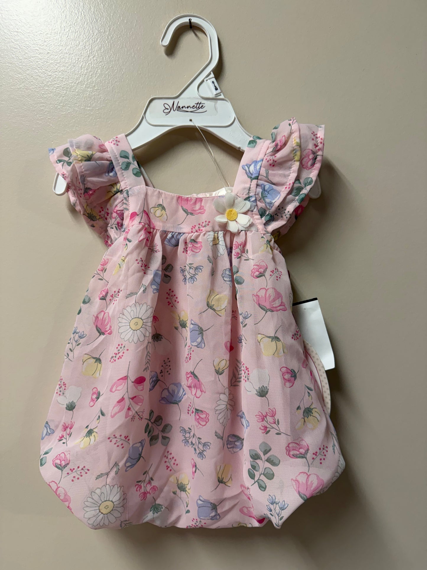 0/3m floral romper
