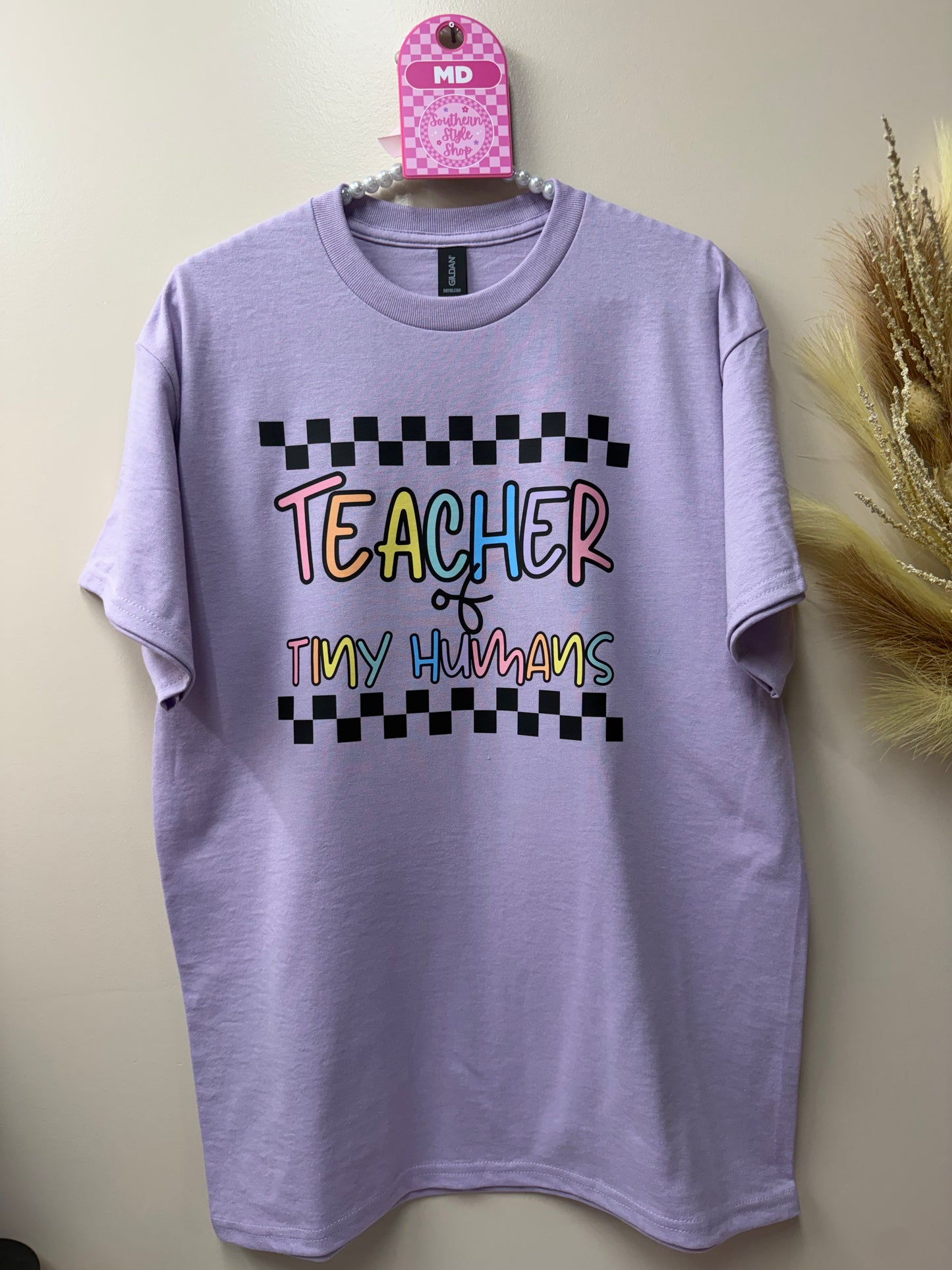 Adult medium teacher of tiny humans tshirt