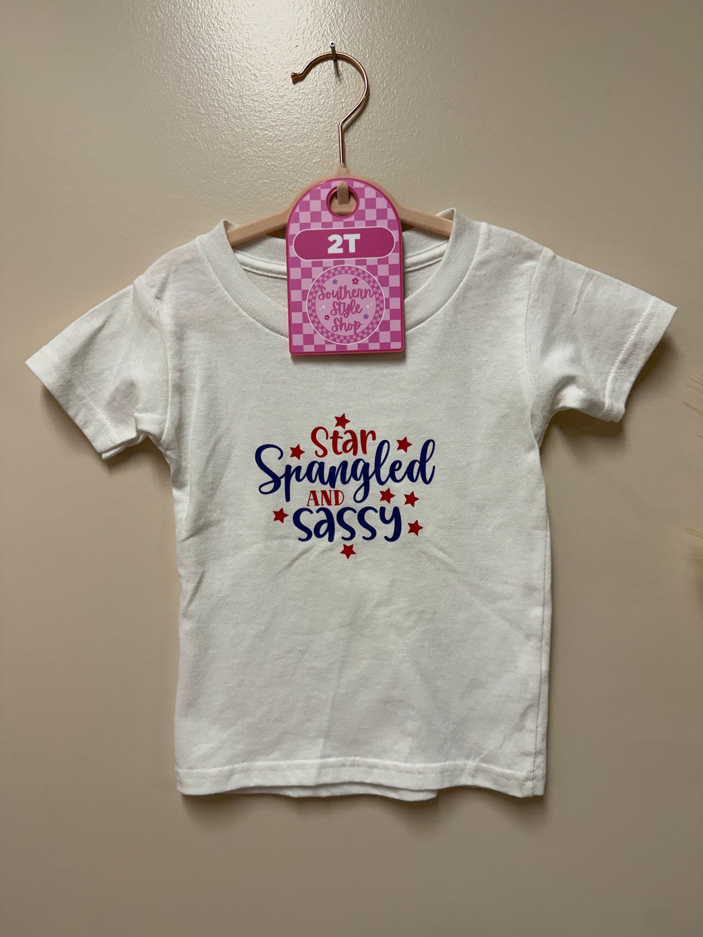 2T Spangled and Sassy tshirt