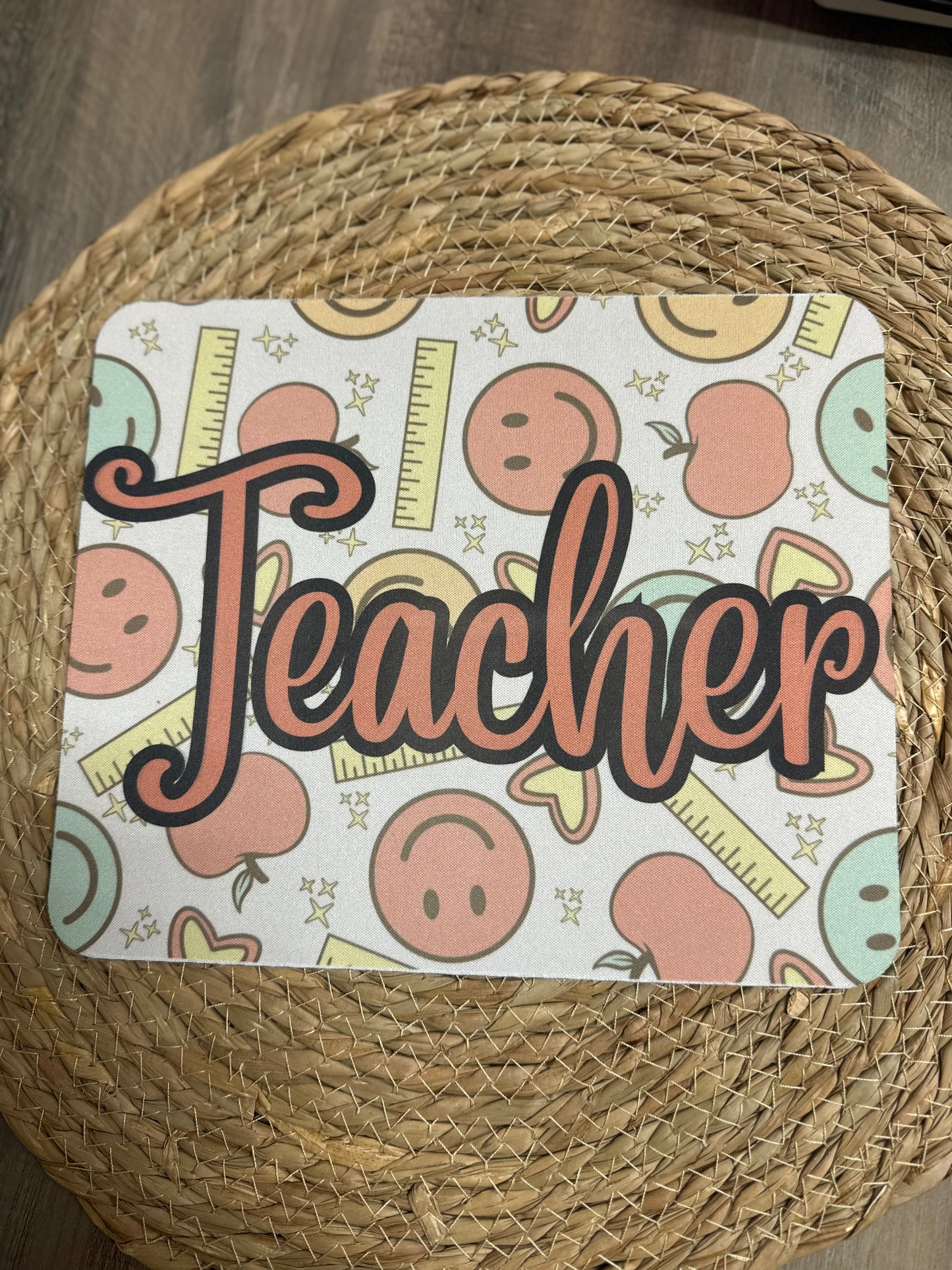 Retro teacher mouse pad