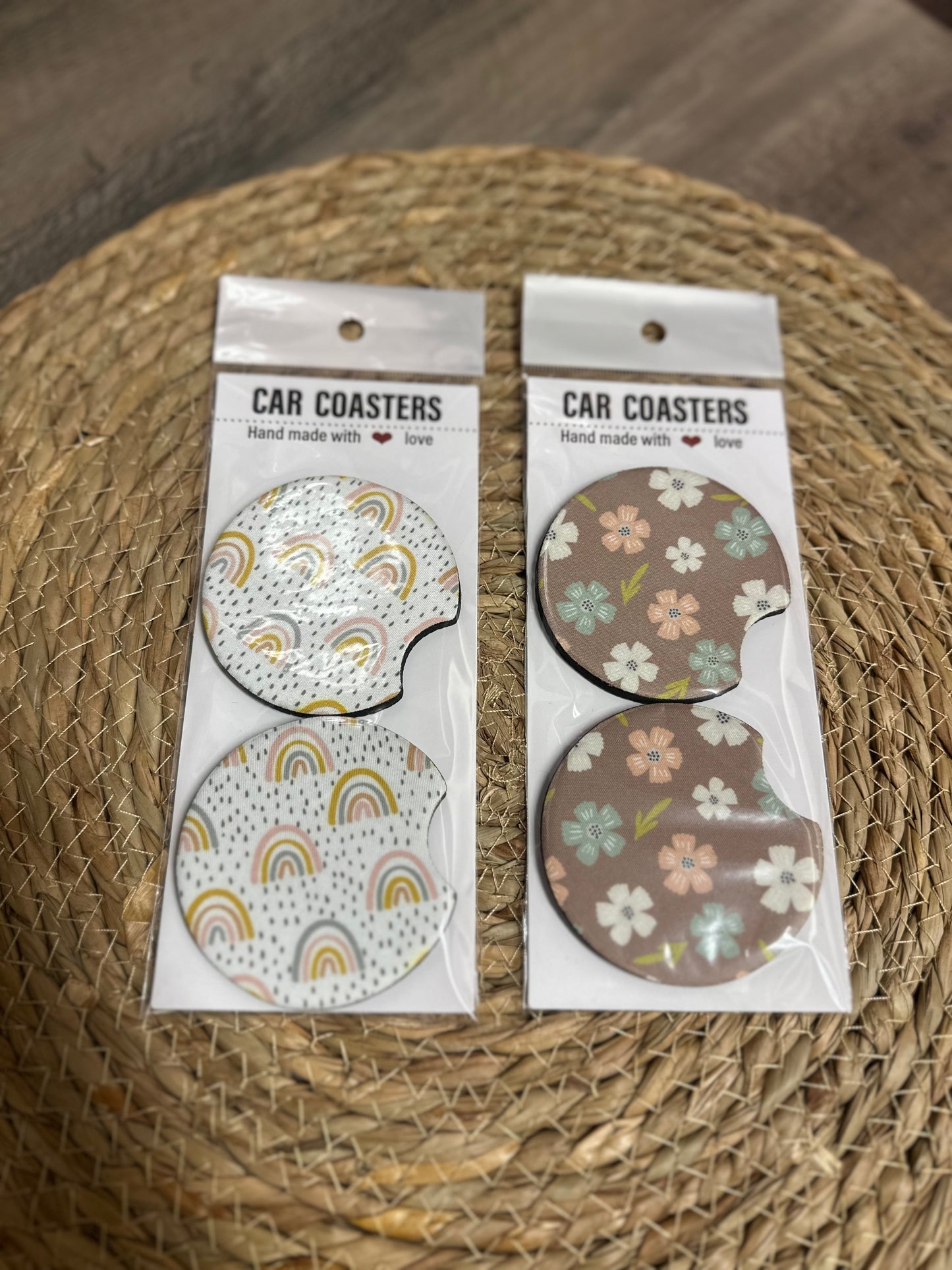 Boho car coasters