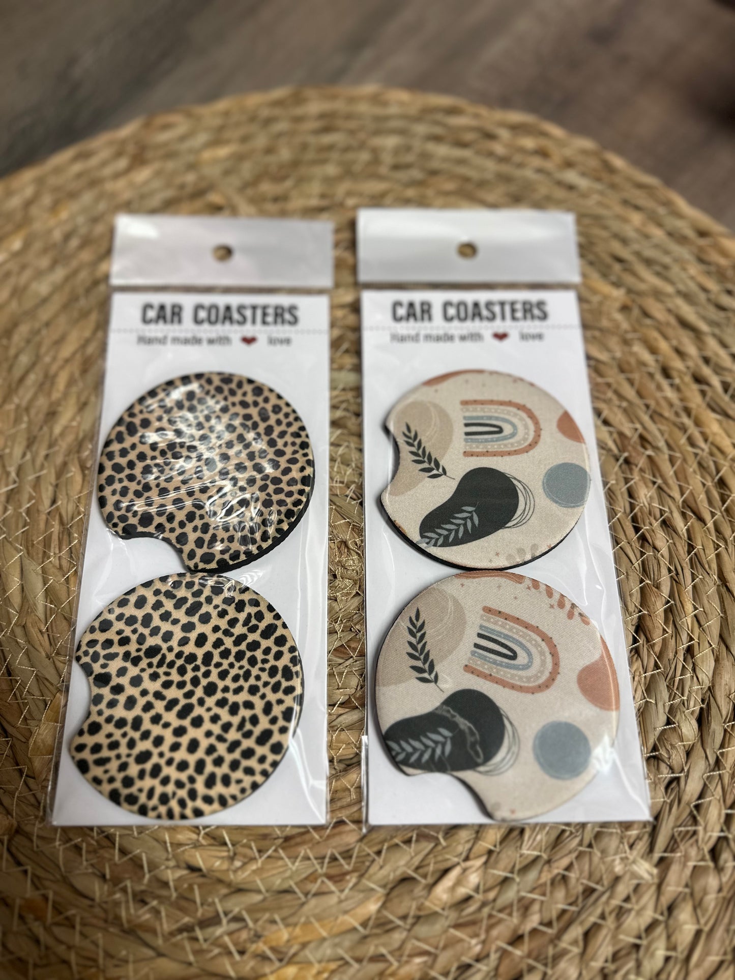 Boho car coasters