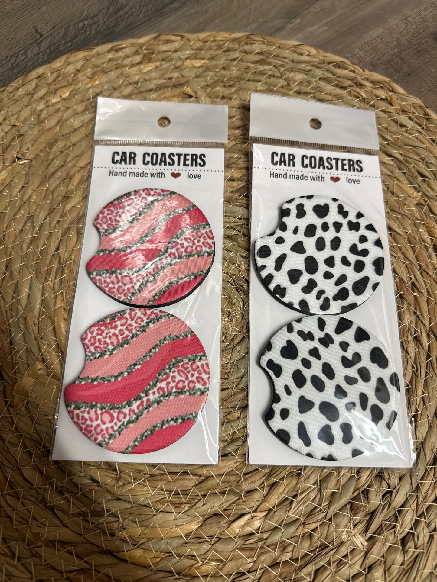 Preppy car coasters