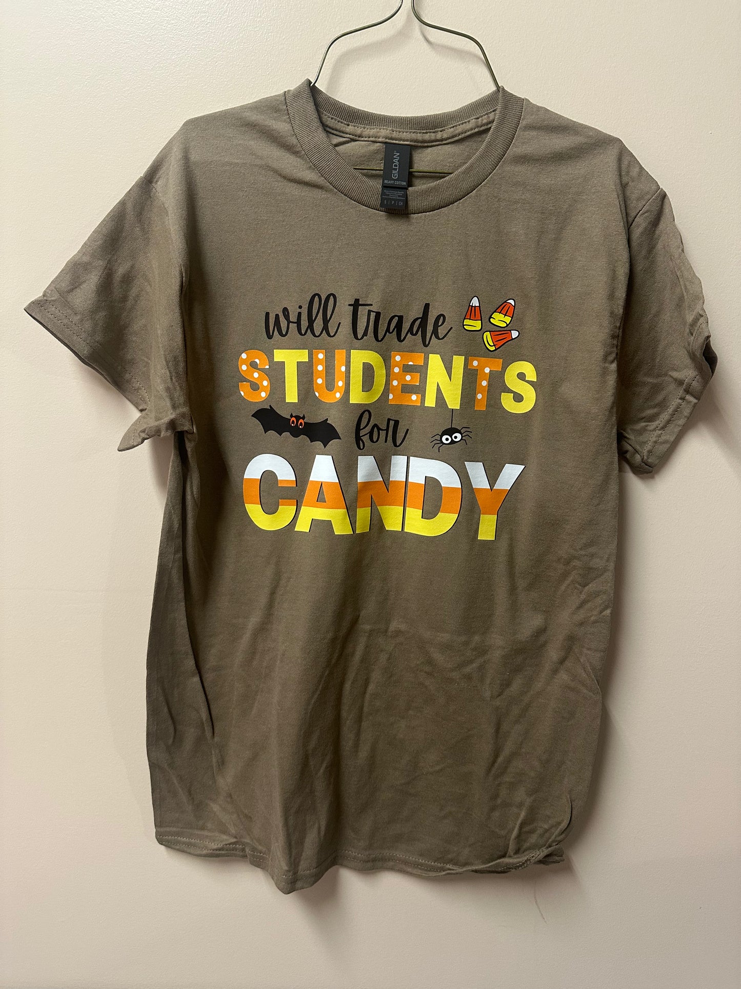 Adult small trade students for candy tshirt