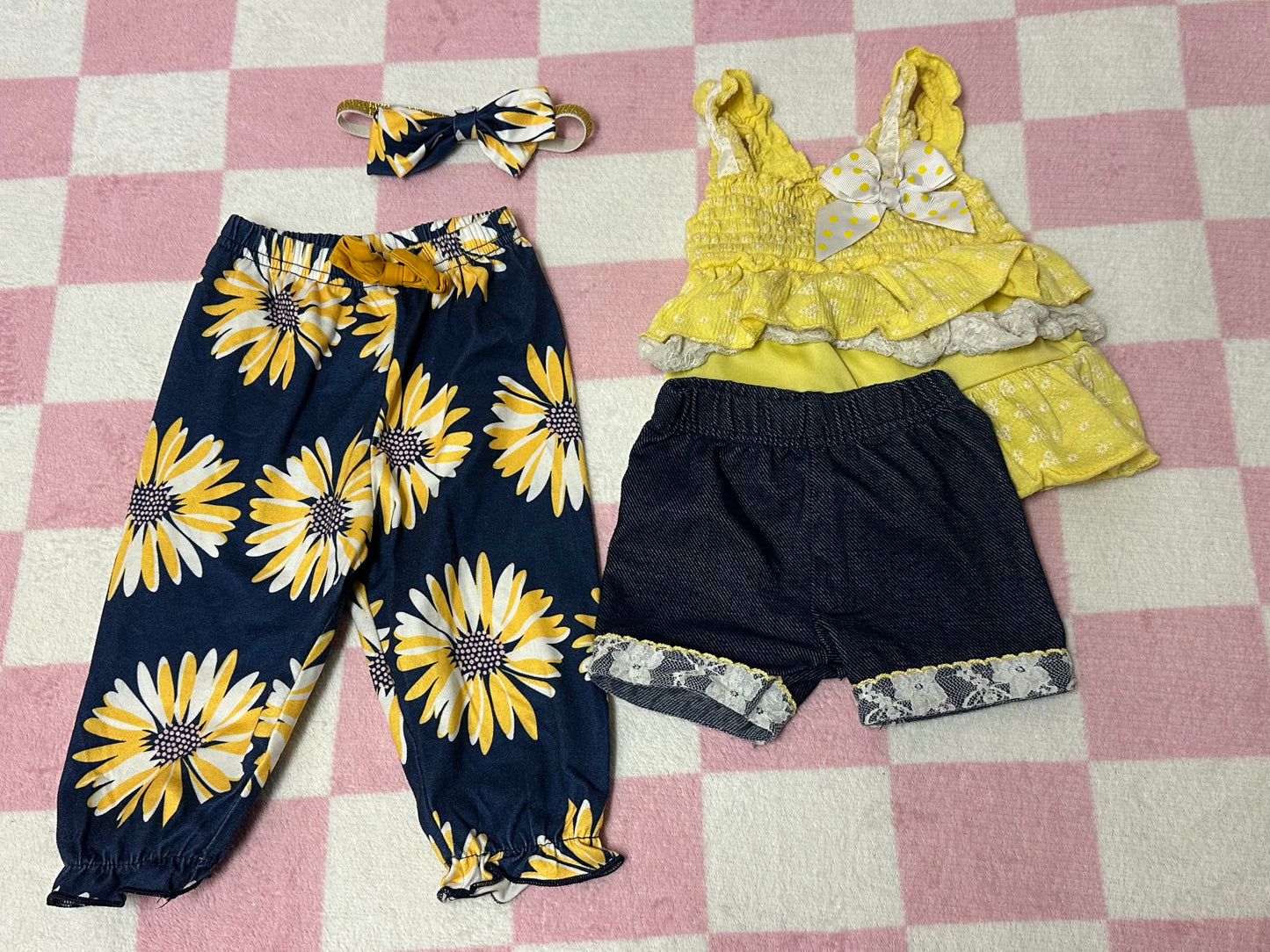 3/6m sunflower outfit