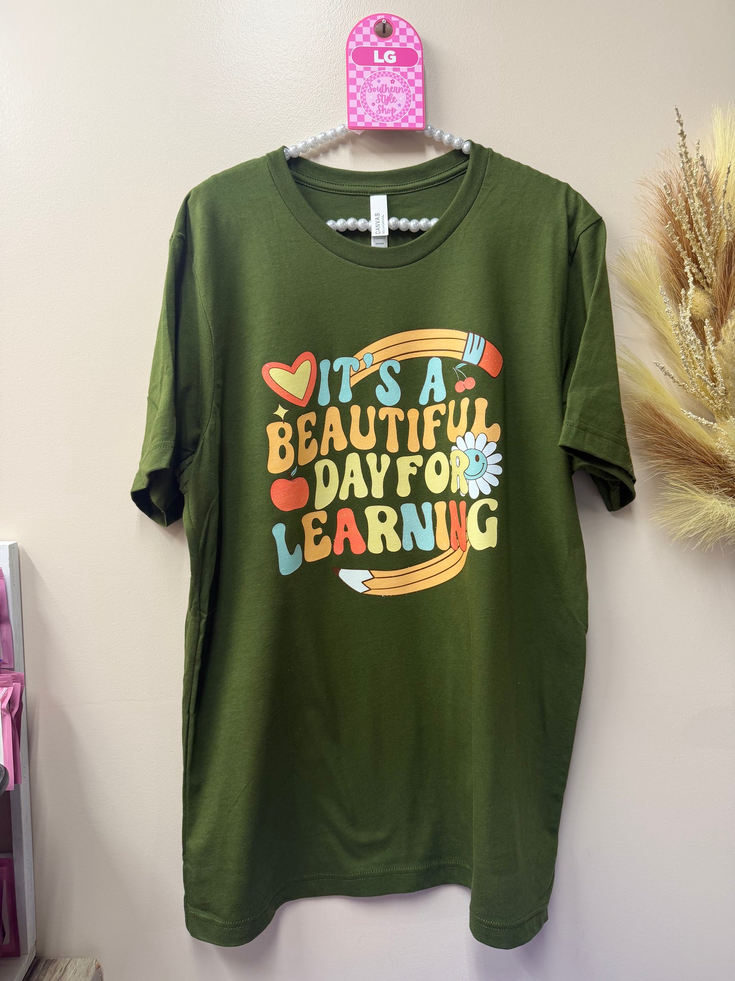 Adult large beautiful day for learning tshirt