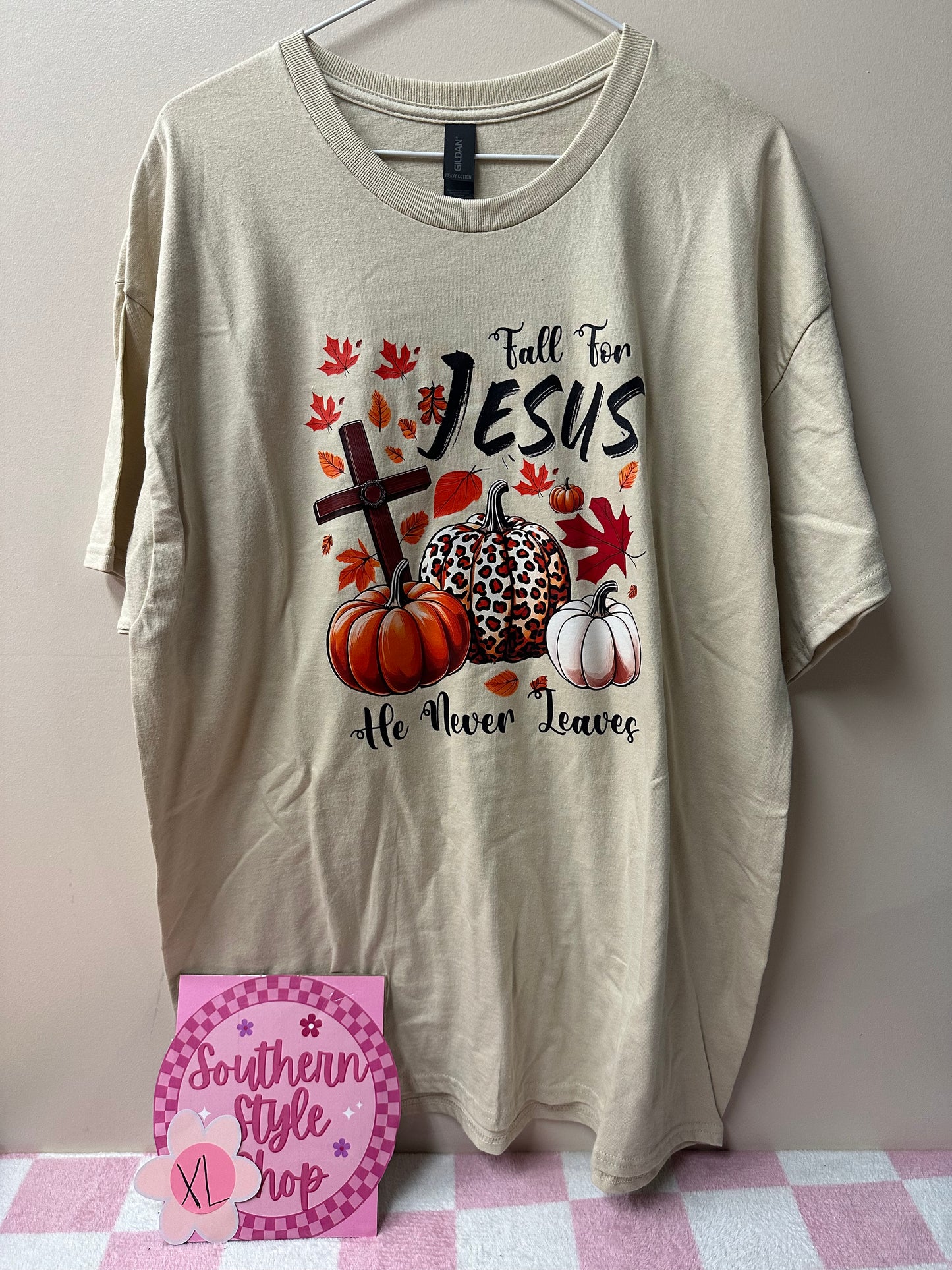 Adult xl fall for Jesus tshirt