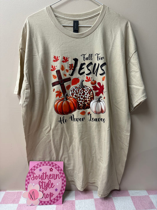 Adult xl fall for Jesus tshirt