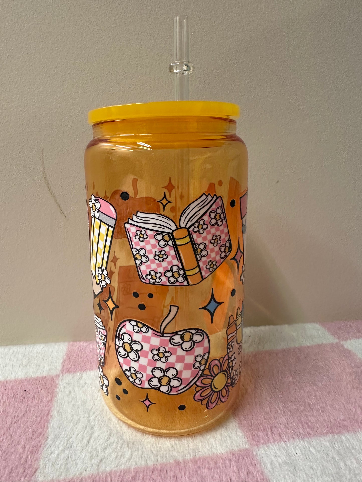 School glass cup