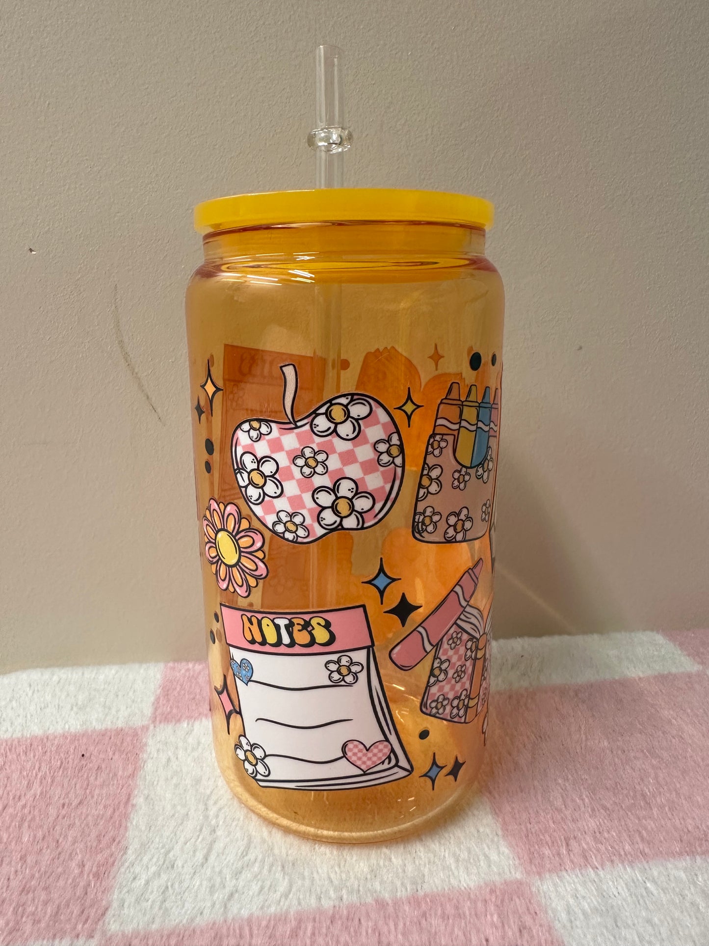 School glass cup