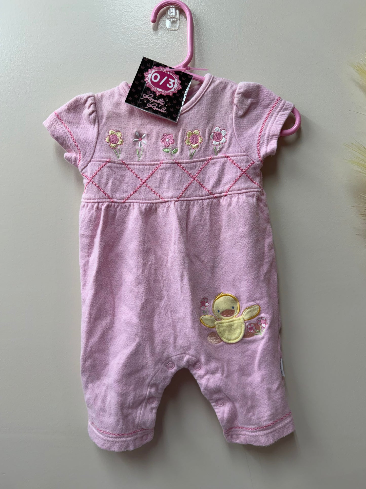 0/3m duck romper
