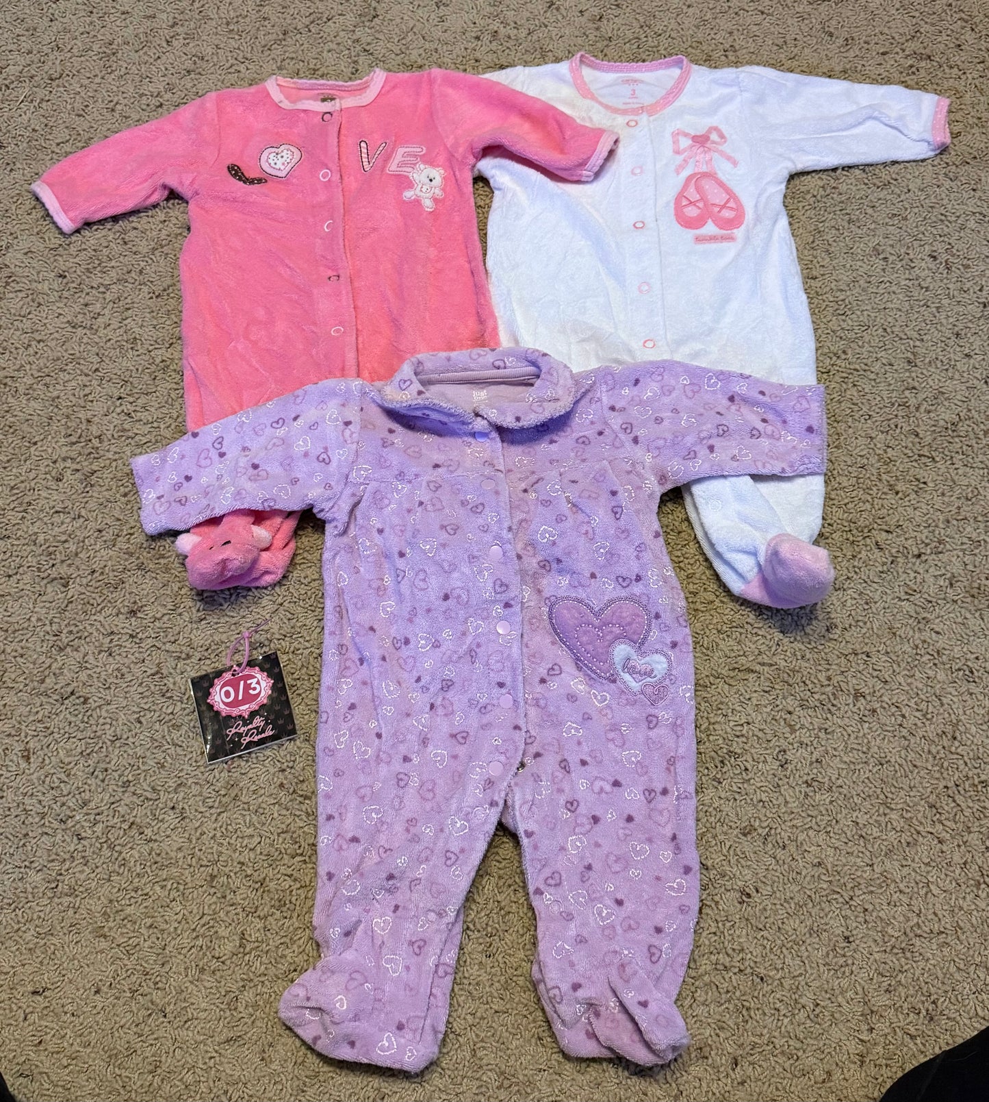 0/3m terrycloth outfits