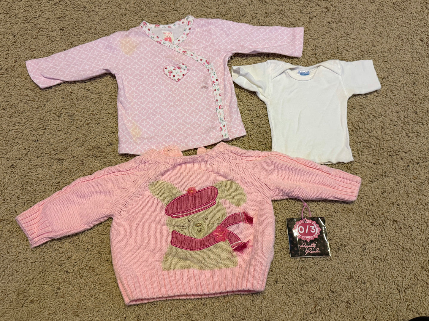 0/3m pink tops/sweater