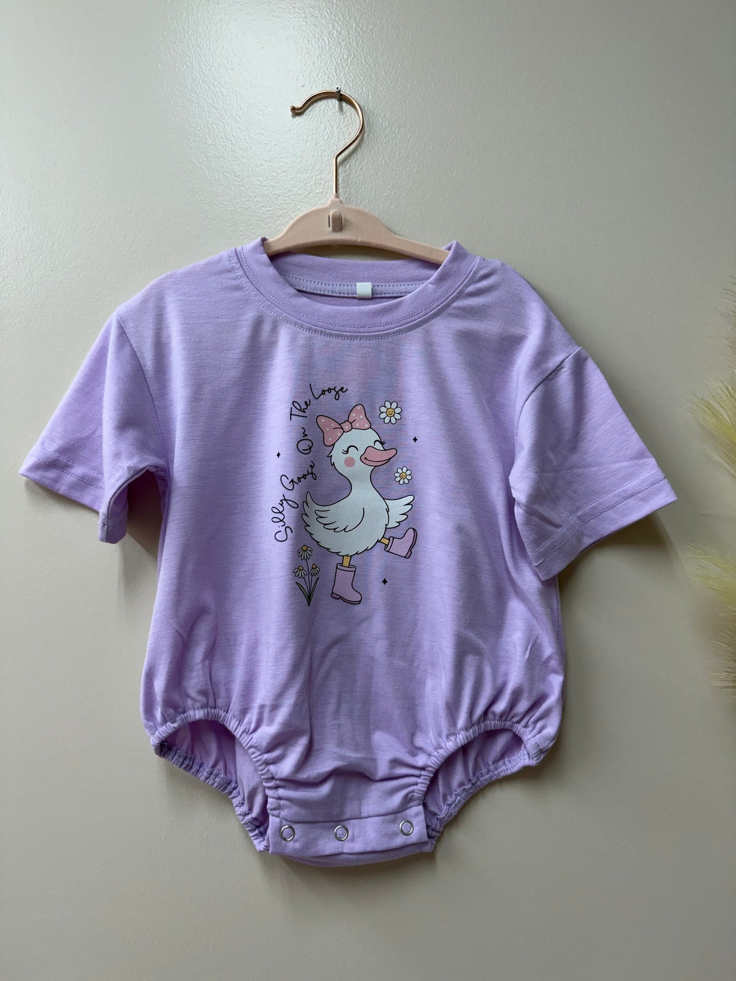 “Silly Goose” Lavender Baby Onesie – 2T