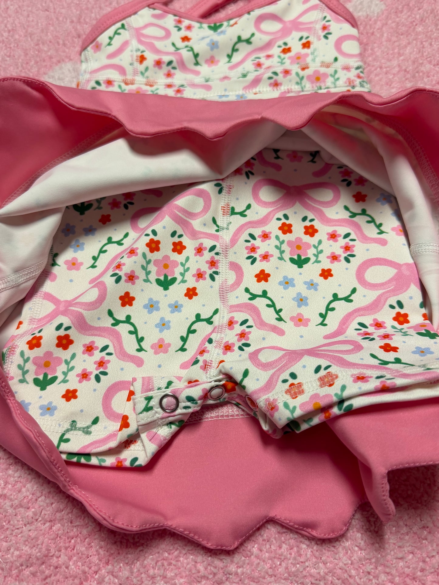 Athletic dress pink bow – 6/12m