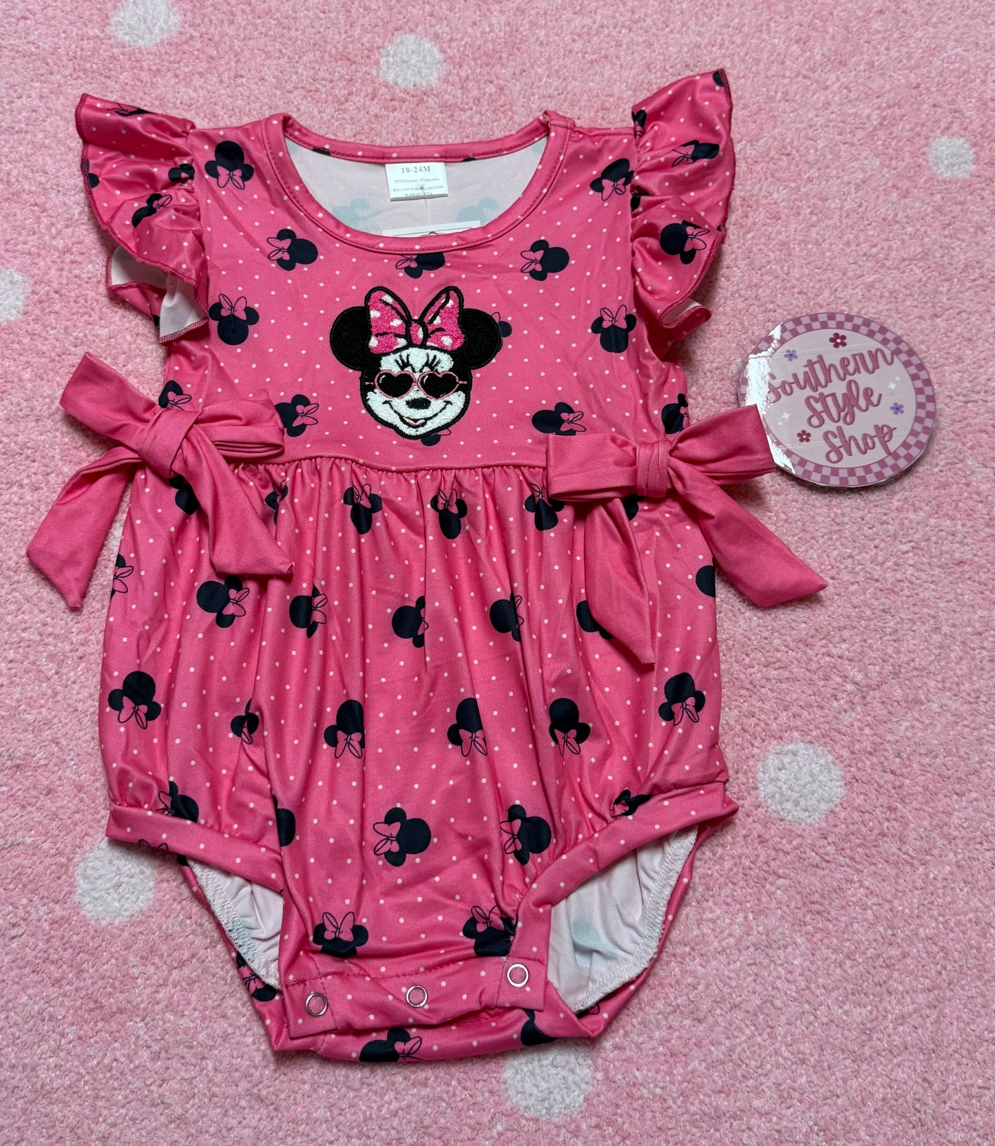 Pink Mouse Romper – 18/24m