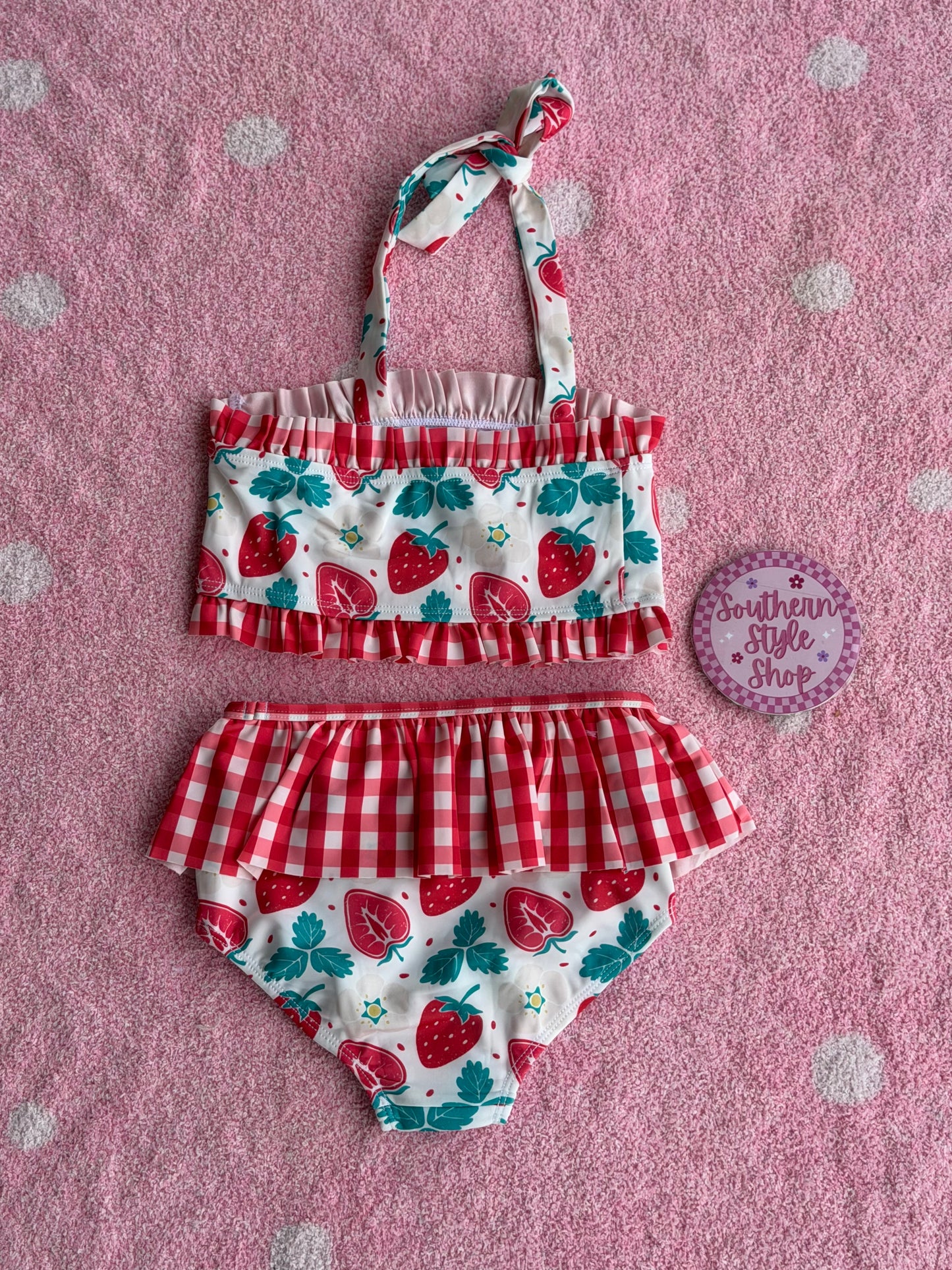 Strawberry Ruffle 2-Piece Swimsuit - 5T
