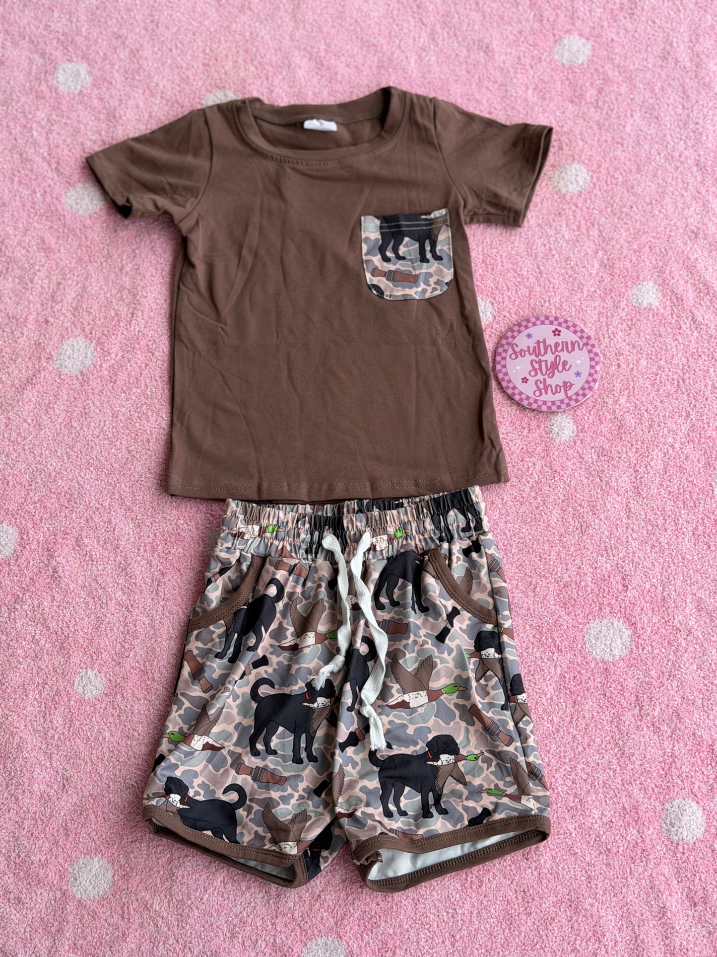 Duck Dog Camo Short Set - 3T