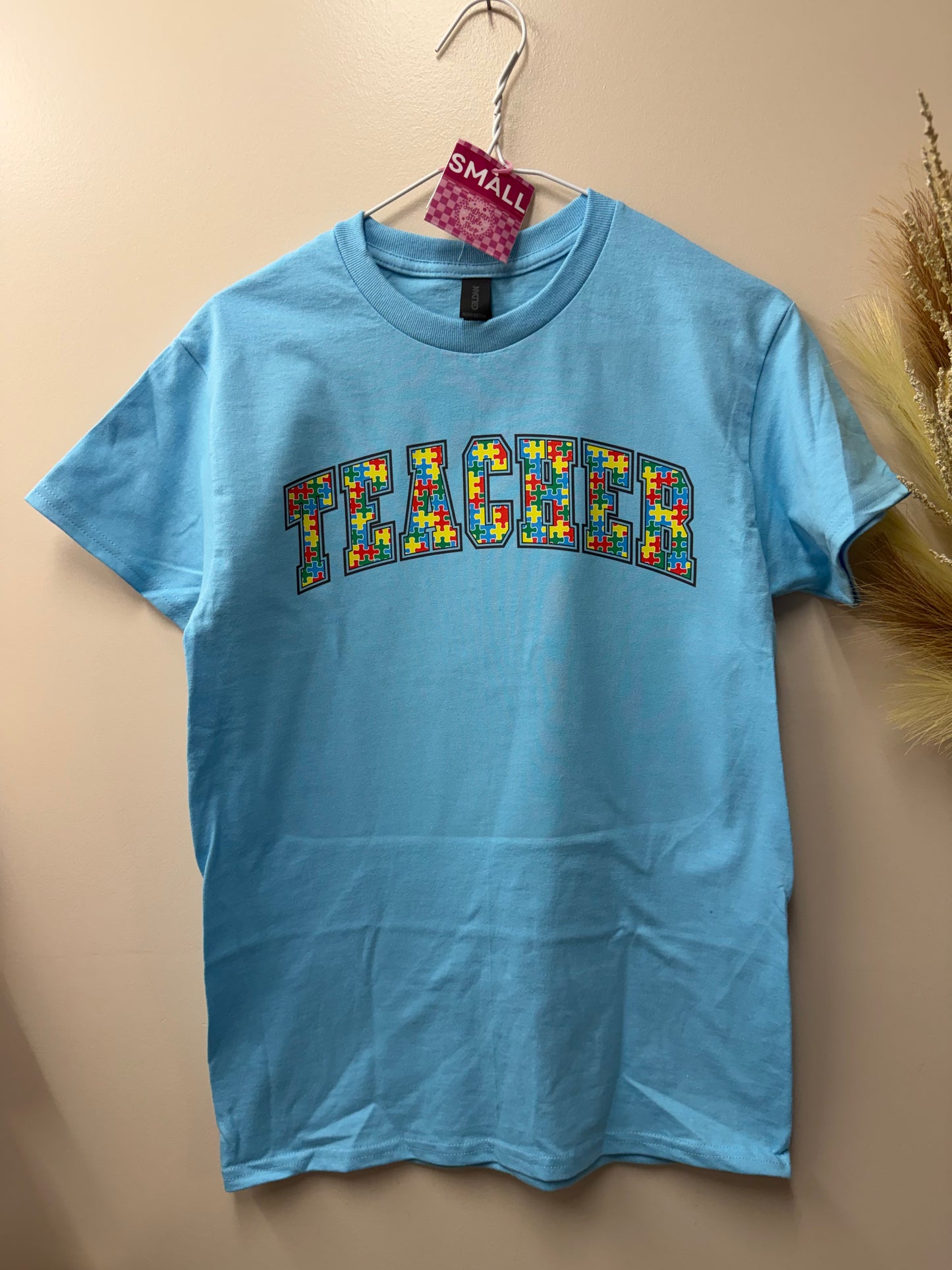 Adult Small teacher puzzle tshirt
