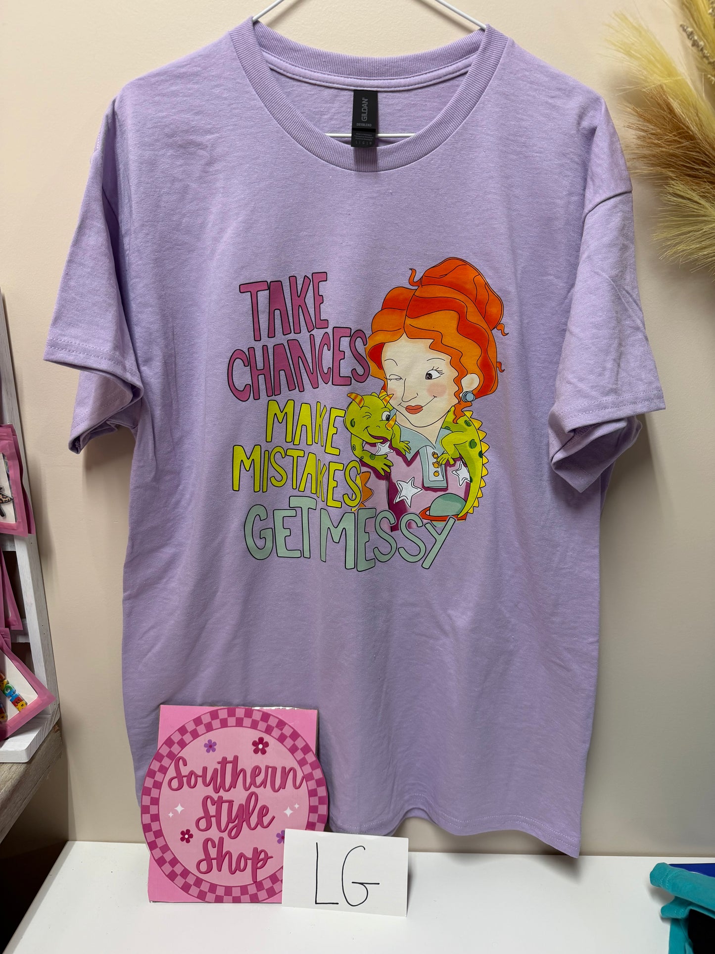 Adult large get messy tshirt