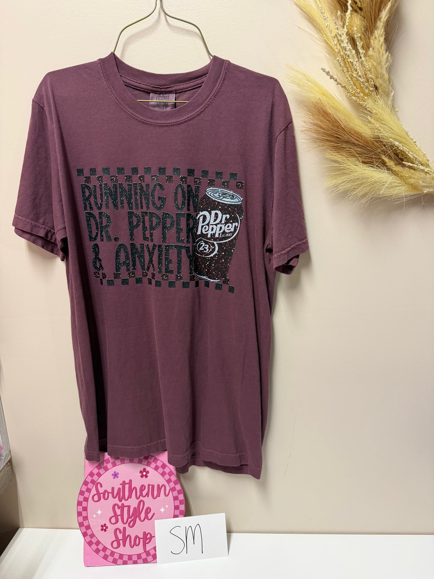Adult small Dr.pepper & anxiety tshirt