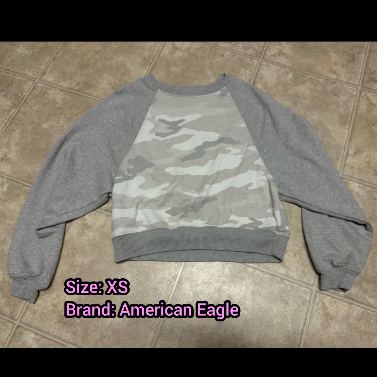 Women's XS Camo Sweatshirt