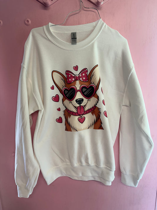 Adult medium corgi sweatshirt